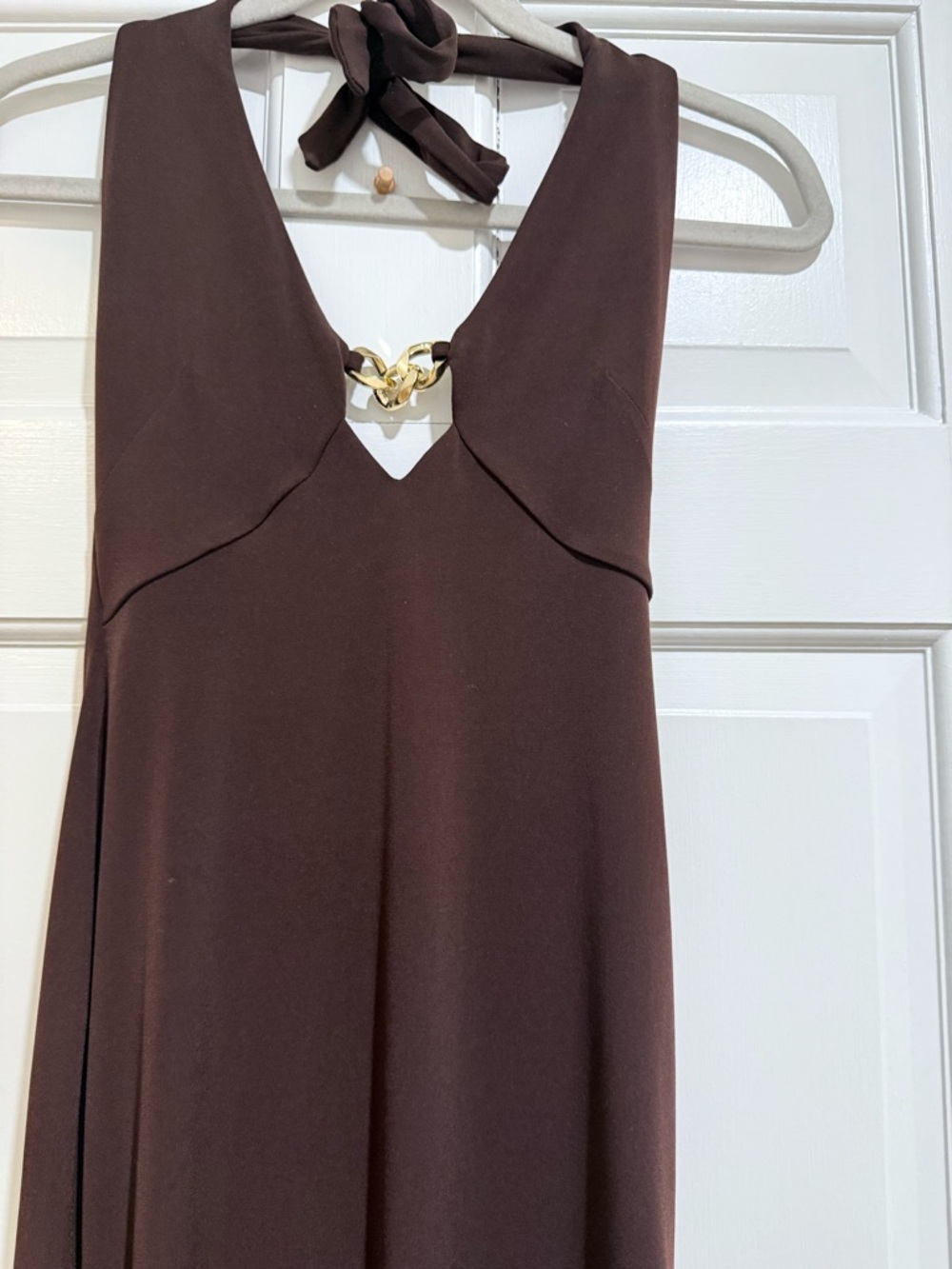 Nookie Brown Halter Maxi Dress Size Small - Picture 8 of 12
